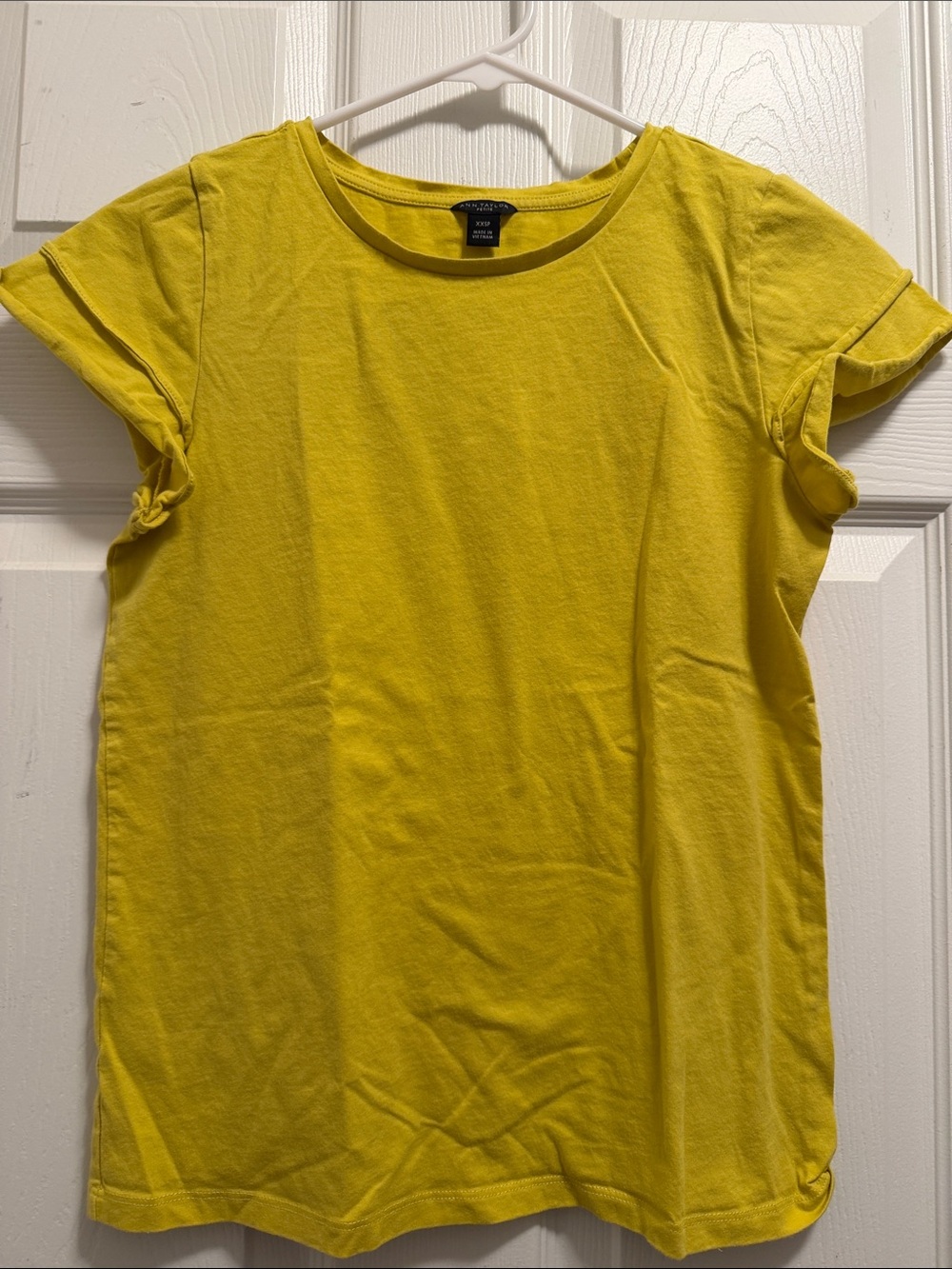 Ann Taylor Yellow Short Sleeve Tee